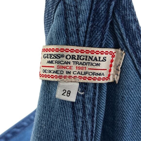 Vintage Guess Denim Overalls 28 Medium Blue Y2K - Picture 2 of 6